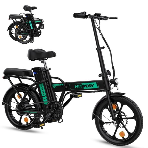 BK5SS Folding Electric Bike | 36V 10.4Ah Battery, Lightweight & Compact, Anti-Theft Lock, 16-Inch Wheels - Image 4