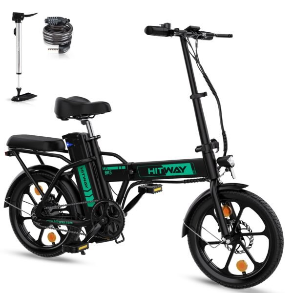 BK5SS Folding Electric Bike | 36V 10.4Ah Battery, Lightweight & Compact, Anti-Theft Lock, 16-Inch Wheels - Image 5
