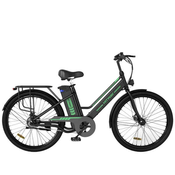 BK8S E-Way Electric Bike - 350W Motor, 26" Fat Tires, 80KM Range, Detachable Battery, 7-Speed Shimano, Unisex Commuter E-Bike 350W 36V 8.4Ah  26*2.35'' Tire - Image 2