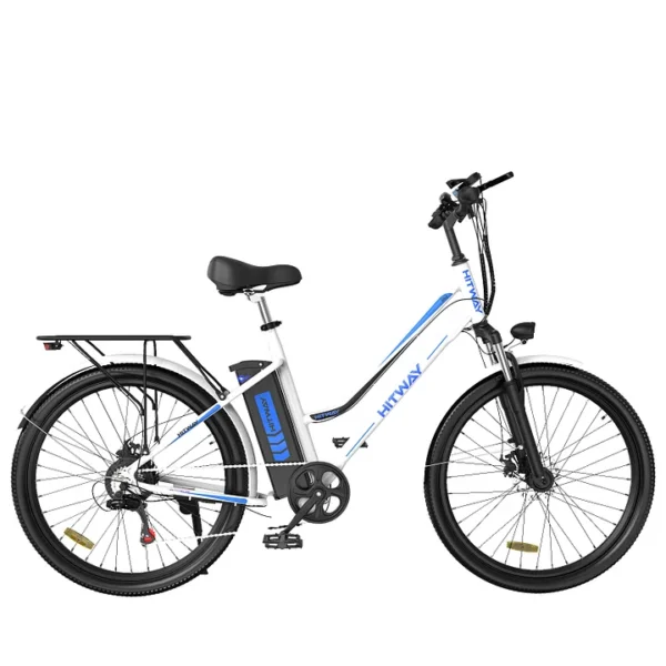 BK8 E-Way Electric Bike - 250W Motor, 26" Fat Tires, 80KM Range, Detachable Battery, 7-Speed Shimano, Unisex Commuter E-Bike - Image 4