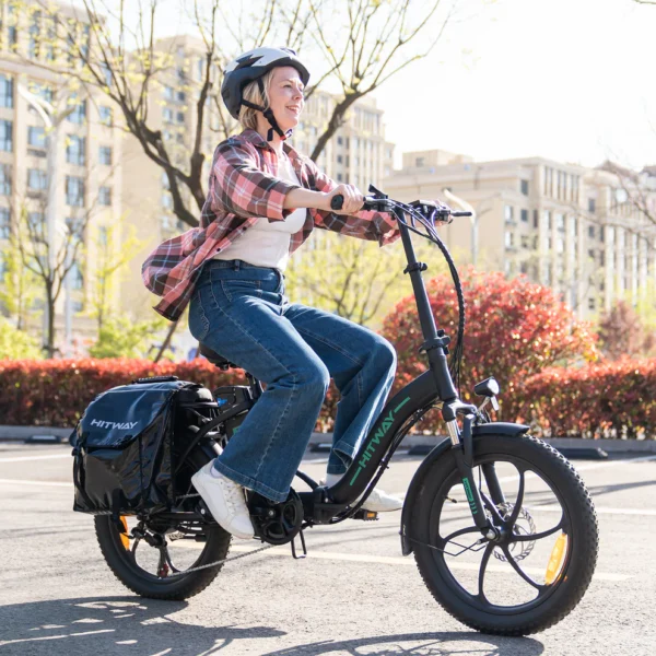 E-Why BK6S Foldable E-Bike - 15.5mph, 62-Mile Range, 7-Speed Shimano, Compact & Portable  Red, Blue, Grey, Black - Image 4