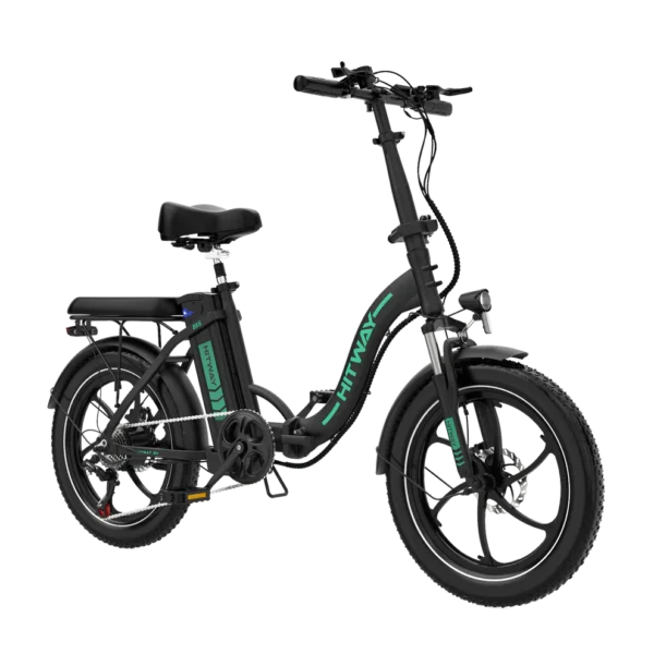 E-Why BK6S Foldable E-Bike - 15.5mph, 62-Mile Range, 7-Speed Shimano, Compact & Portable  Red, Blue, Grey, Black - Image 3