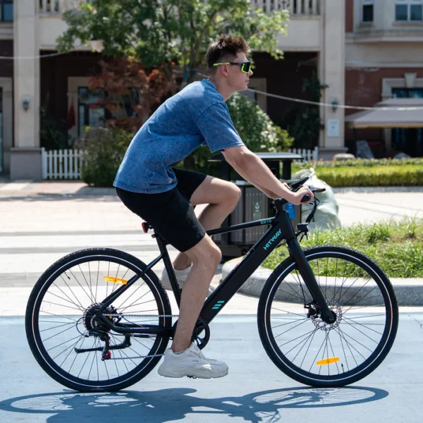 HITWAY BK19 Electric Road Bike - Lightweight, 700x42C Tires, 80km Range, Shimano 7S, LCD Display    - Image 14