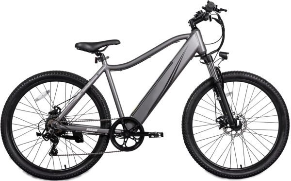 E-Why 26" Highland Electric Bike | 20 MPH Speed, Durable Alloy Frame, Shimano 7-Speed Comfortable E-Bike with Disc Brakes, Adjustable Seat, and Front Suspension
